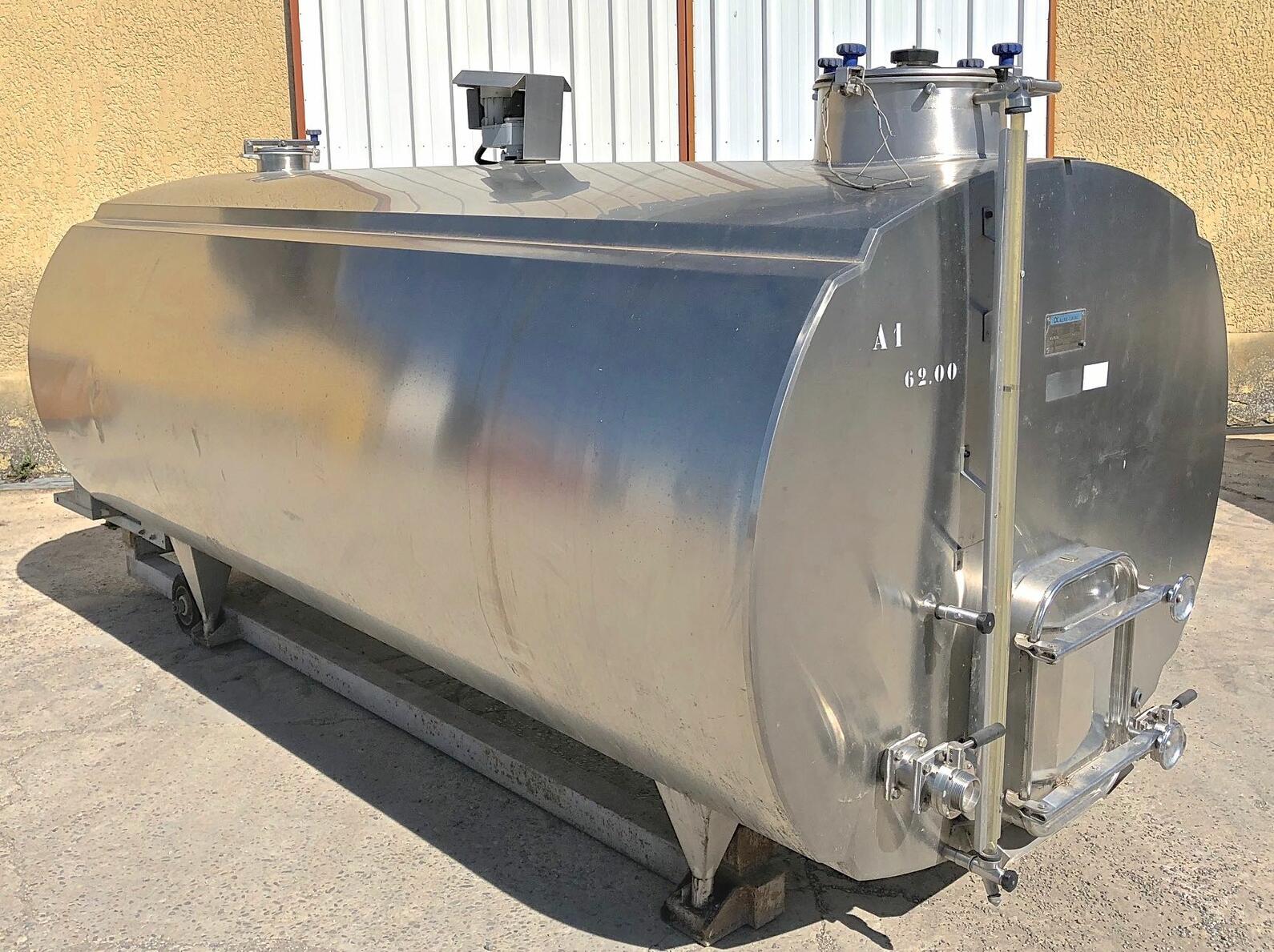 Tank à lait INOX - Volume : 6200 litres