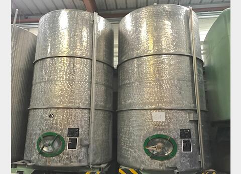 Cuve INOX cylindrique verticale - Volume : 8.000 litres (80hls)