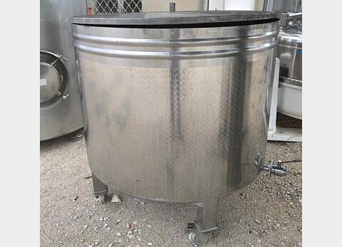 Cuve inox cylindrique verticale - Volume : 1500 litres