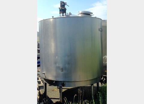 Cuve inox cylindrique agitée isolée - Volume : 7500 litres