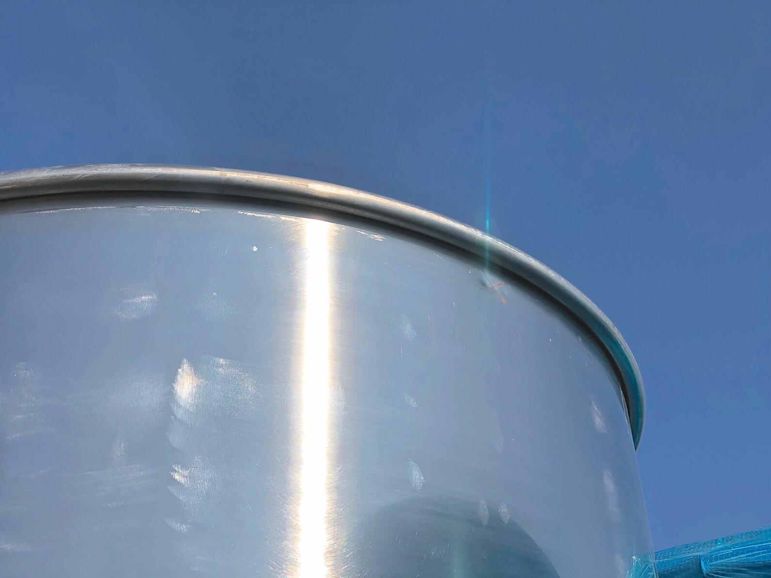 Cuve à chapeau flottant en INOX 304 - avec anneaux de refroidissement
