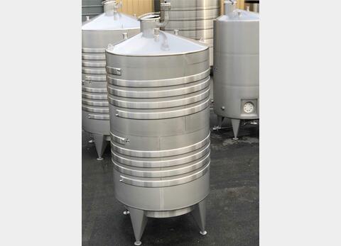 Cuve de stockage inox 316L - Volume : 101 hectos (10100 litres)