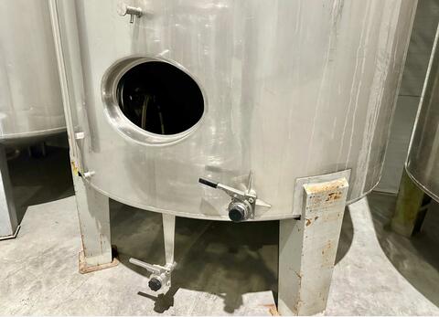304 stainless steel tank - Conical base on feet