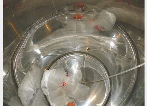 Cuve Inox plafond mobile sur pieds &Oslash; 820 mm / H 1620 mm