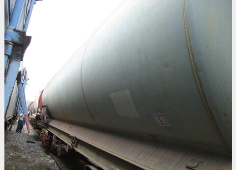 Citerne horizontale sur chassis, 81m3 - Acier Brut