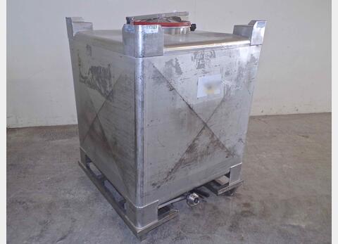 Conteneur INOX rectangulaire - Volume : 1000 litres