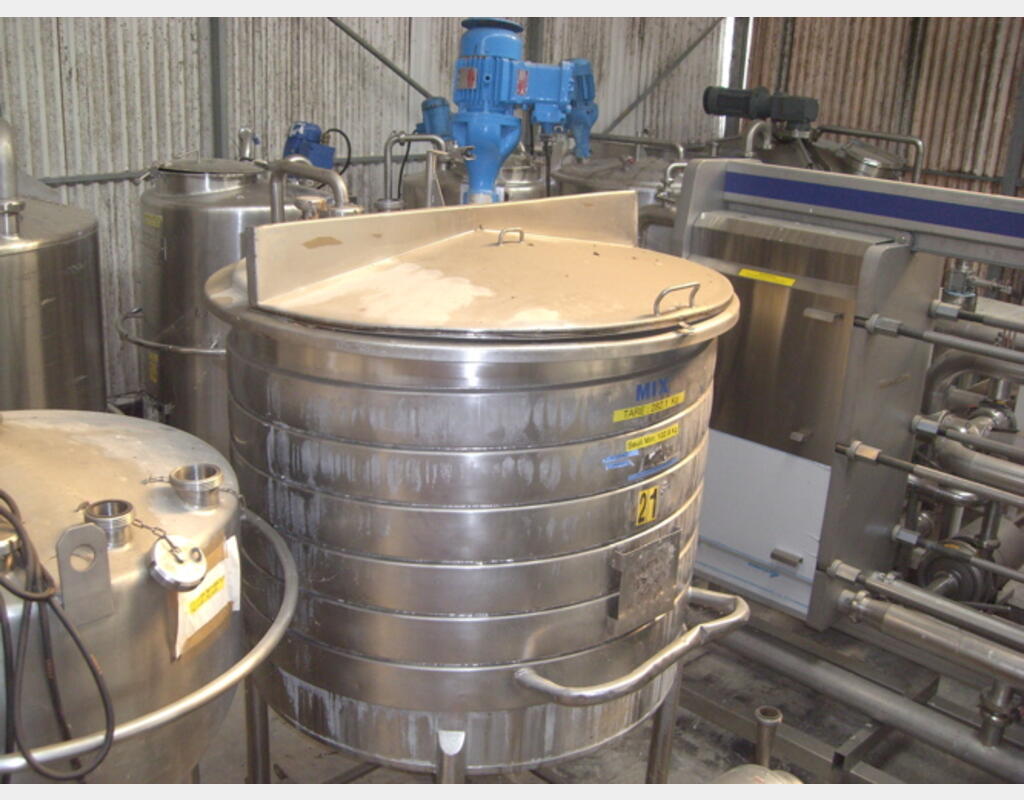 CUVE INOX 1000 L INOX 316L - Marque : pierre Guerin de 1989