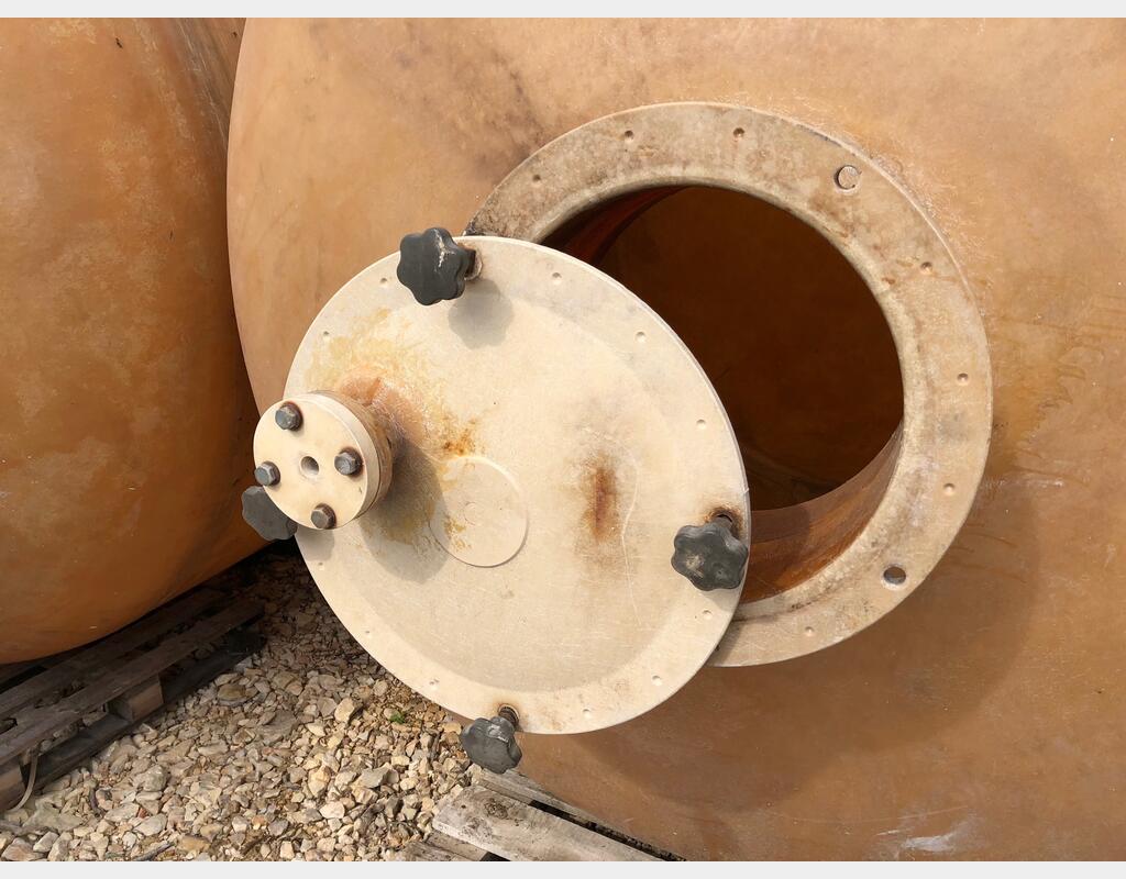 Cuve de stockage fibre - verticale fond plat