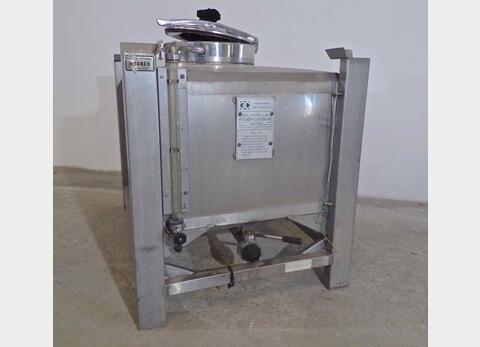 Conteneur INOX rectangulaire - Volume : 450 litres