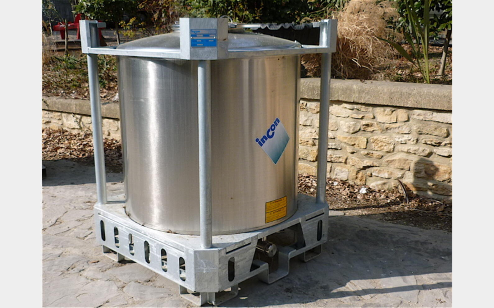 CONTENEUR IBC PC 1000 INOX 304 MATERIEL NEUF H 1460 mm, L 1135 mm, l 1135 mm