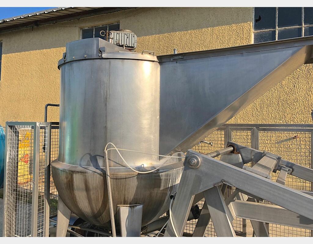 Marmite de cuisson avec basculeur de fût - Volume : 1800 litres