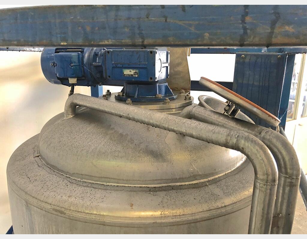Cuve de mélange inox sur châssis - Capacité : 500 litres