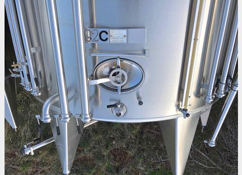 Cuve inox 316L cylindrique verticale Compartiment&eacute;e : 2 x 100 hls + 190 hls