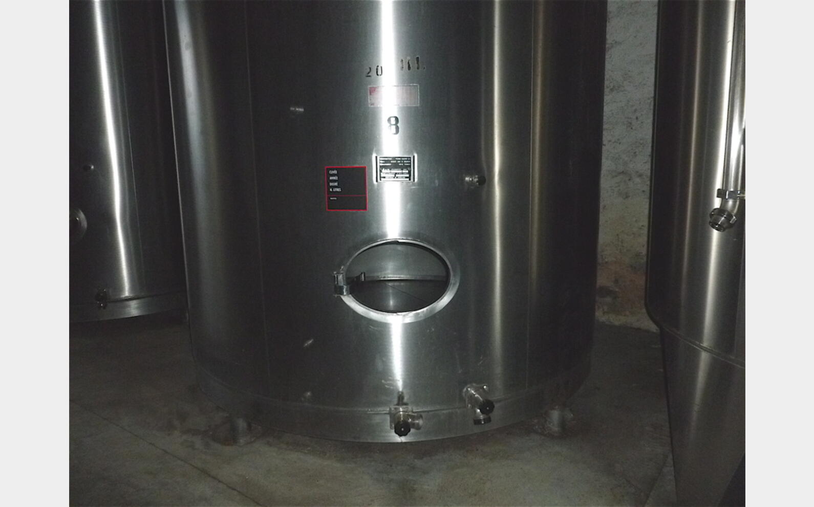 Cuve stockage INOX 304 Volume : 20.000 litres