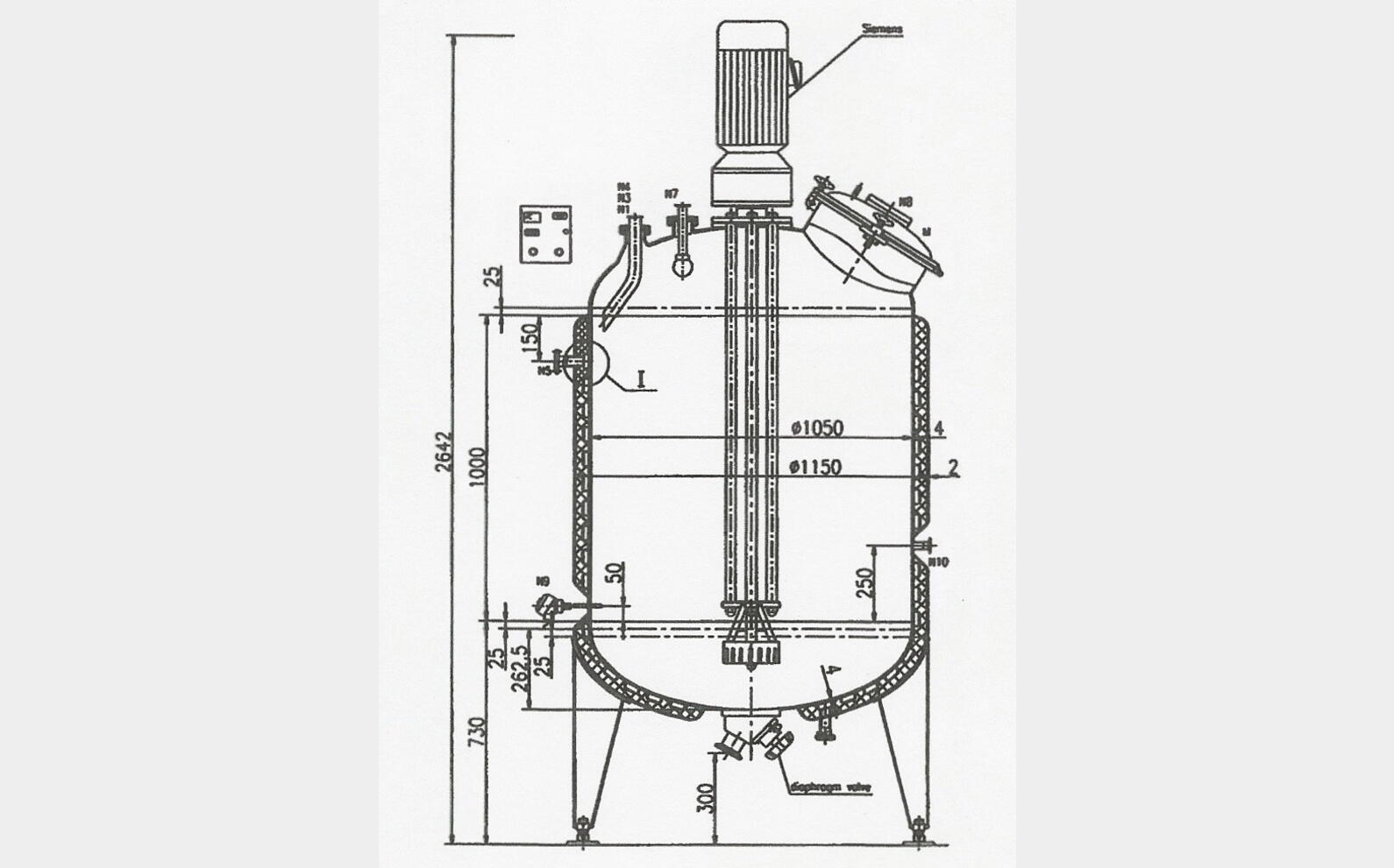 cuve m&eacute;lange chaud/froid MATERIEL NEUF Volume : 1000 litres