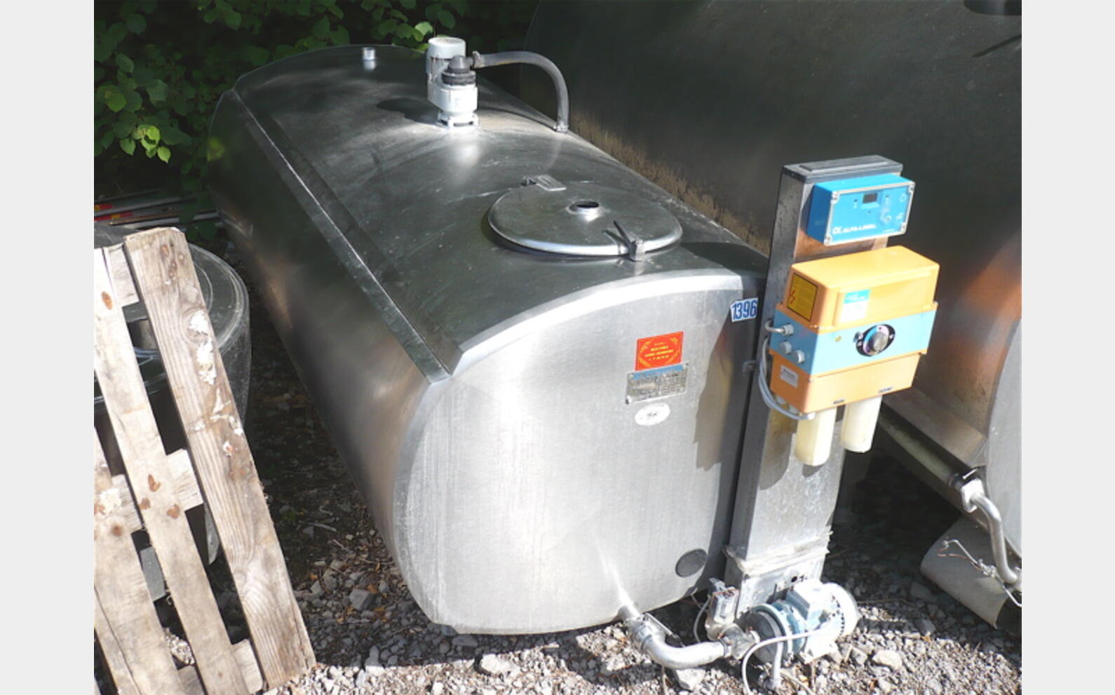 Tank &agrave; lait INOX 304 Volume : 1.800 litres