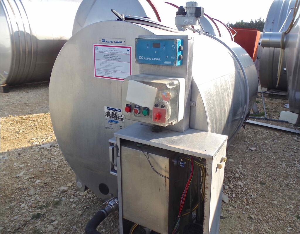Tank à lait INOX - Volume : 2 000 litres