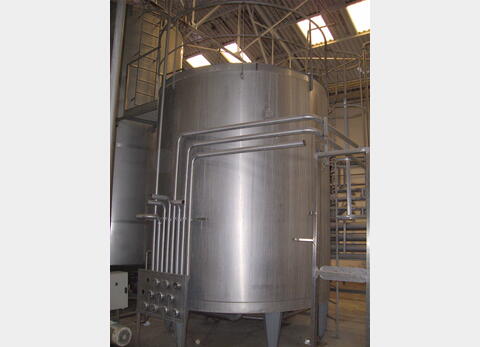 Cuve de stockage verticale de 20 m3 - INOX 304, agitée