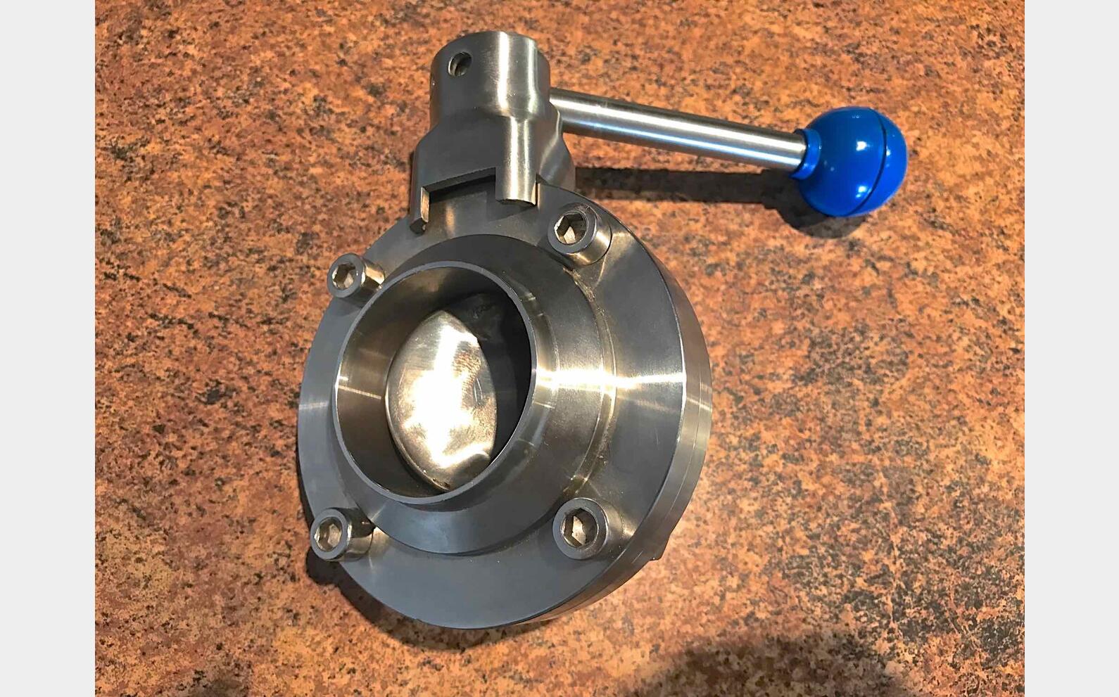 Butterfly valve - SMS 51 - Smooth to solder