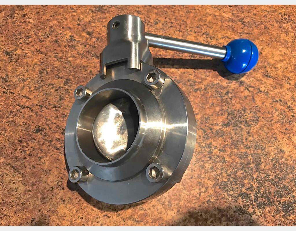 Butterfly valve - SMS 51 - Smooth to solder