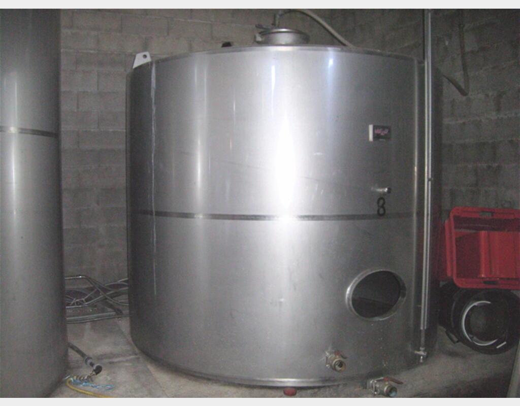 Cuve de stockage INOX , 100 hls - Verticale fond plat , de marque VELO