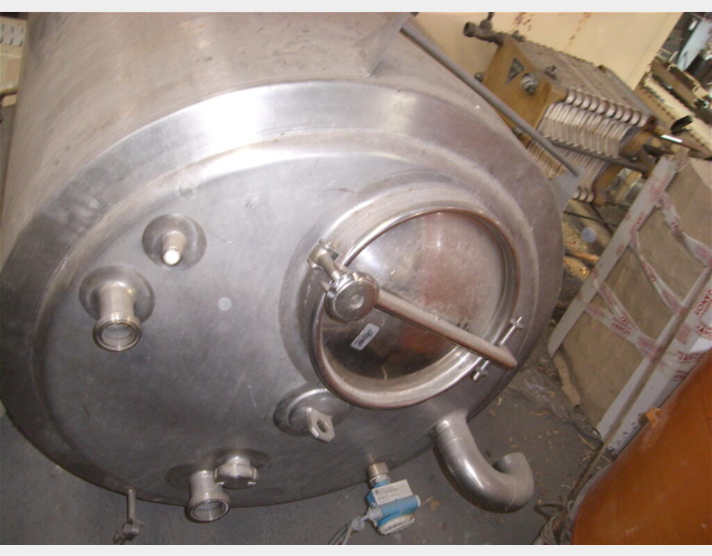 Cuve inox de stockage 1000 litres  - Isolée avec circuit coquillé