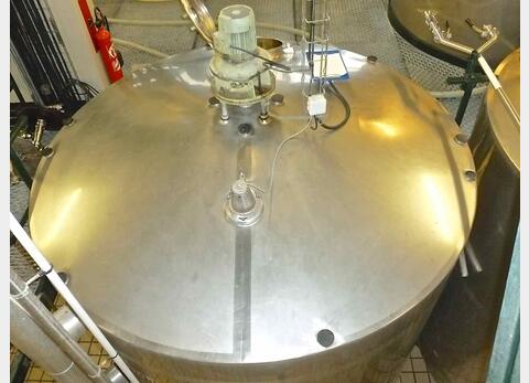 Cuve inox de m&eacute;lange isol&eacute;e circulation forc&eacute;e Agroalimentaire Volume : 130 HL (13000 litres)