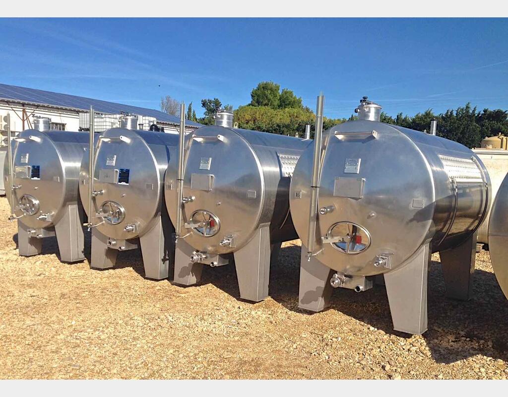 Cuve vinification INOX 304/316 avec circuit de refroidissement