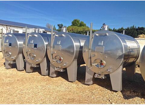 Cuve vinification INOX 304/316 avec circuit de refroidissement