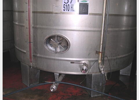 Cuve stockage INOX verticale sur pieds - Volume : 510 HLS (51000 litres)