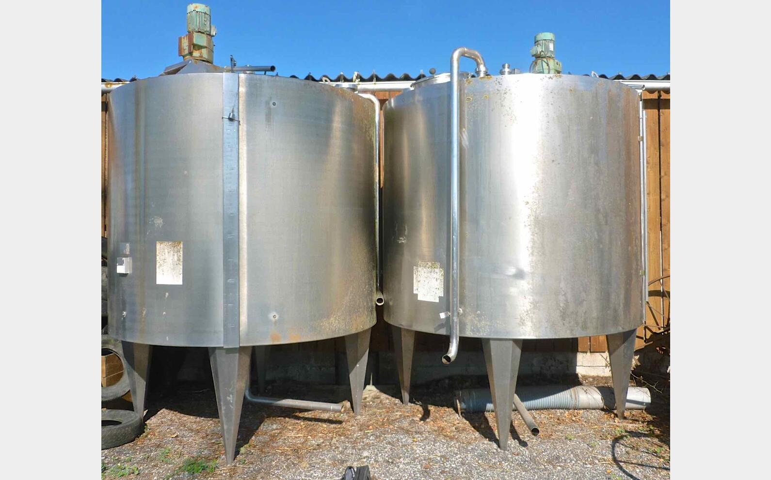 Cuve de m&eacute;lange en inox Provenance : agroalimentaire (m&eacute;lasse) Marque : SCIO