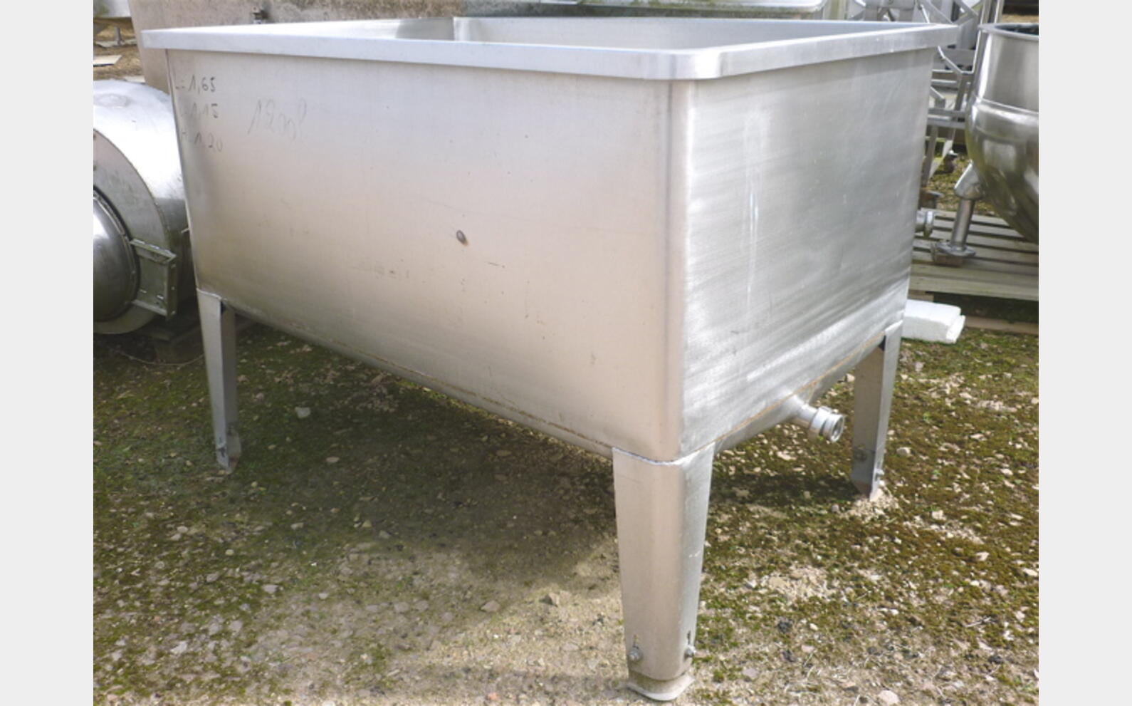 Bac de stockage INOX (TH23) - Volume : 1200 litres