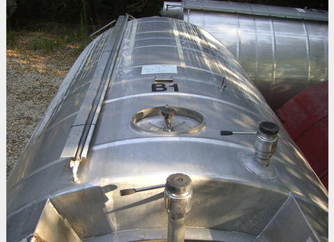 Cuve de stockage INOX 304 de 28 m3 - Verticale fond conique sur pieds