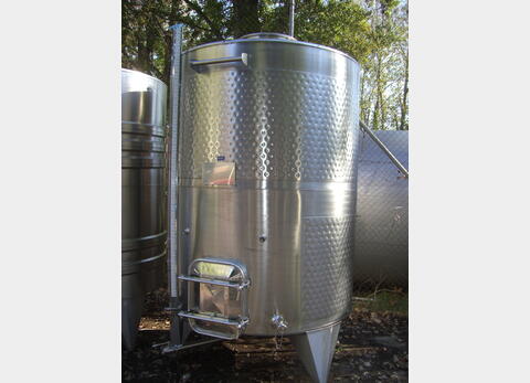 Cuve Inox 304 de vinification 43 hls - Fond conique sur pieds