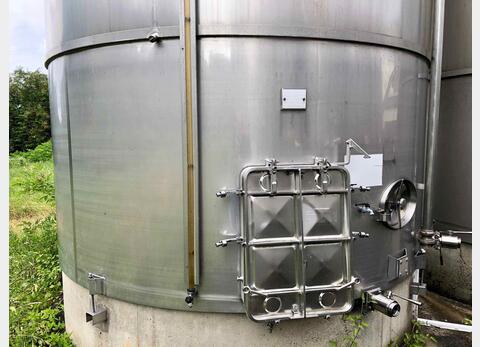 Cuve de stockage inox sur radier - Volume : 400 hectos (40000 litres)