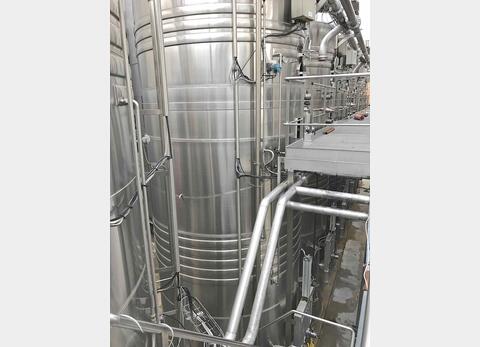 Cuve inox compartimentée 368 Hl - Marque TEC INOX  vinification 