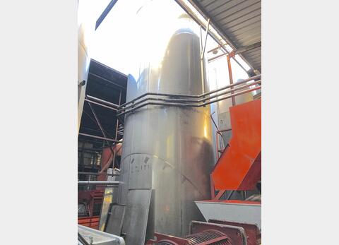 Cuve de stockage inox verticale - Fond cuillère sur jupe de 500 hls