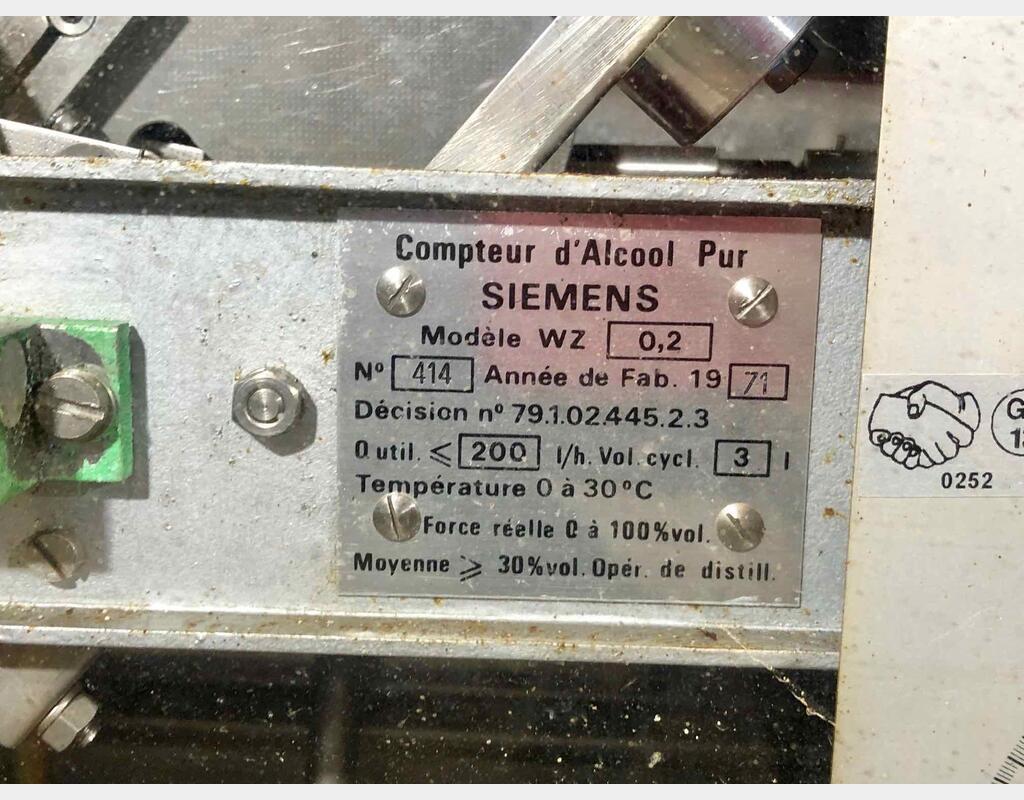 Compteur d'lcool pur Siemens WZ0.2