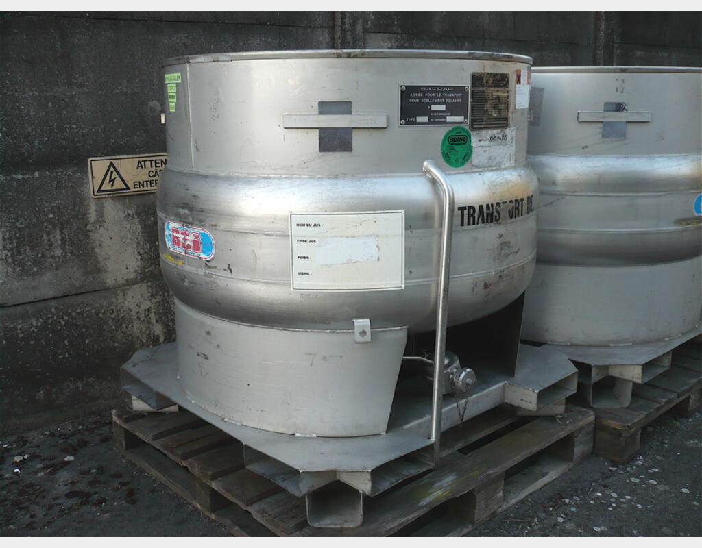 Conteneur de stockage en INOX 304L - Marque : BSI
