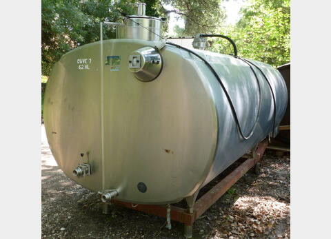 Cuve INOX isol&eacute;e 25.000 frigories Volume : 62 hecto (6200 litres)