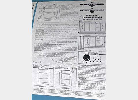 Cuve fibre enterrable eau potable MATERIEL NEUF Marque : VEMAR