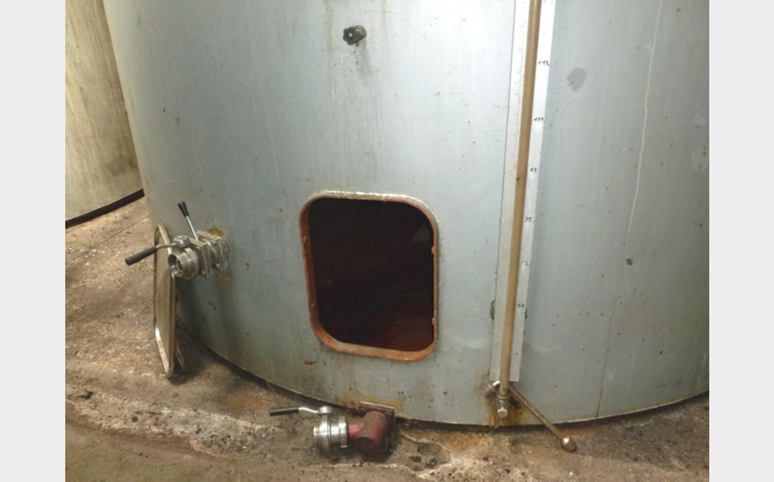 Cuve ACIER fond plat Agroalimentaire Volume : 44.800 litres (448 hecto)