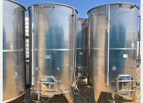 Cuve INOX &agrave; chapeau flottant 50 hls. Fond conique sur pieds