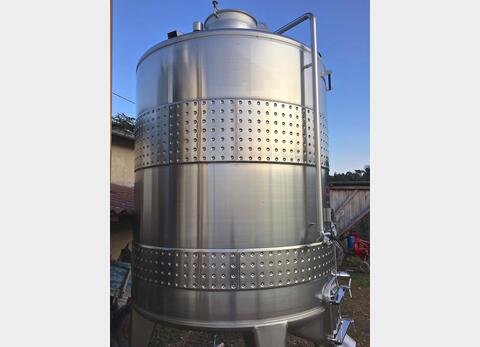 Cuve Inox 316 L de vinification - avec ceinture de refroidissement