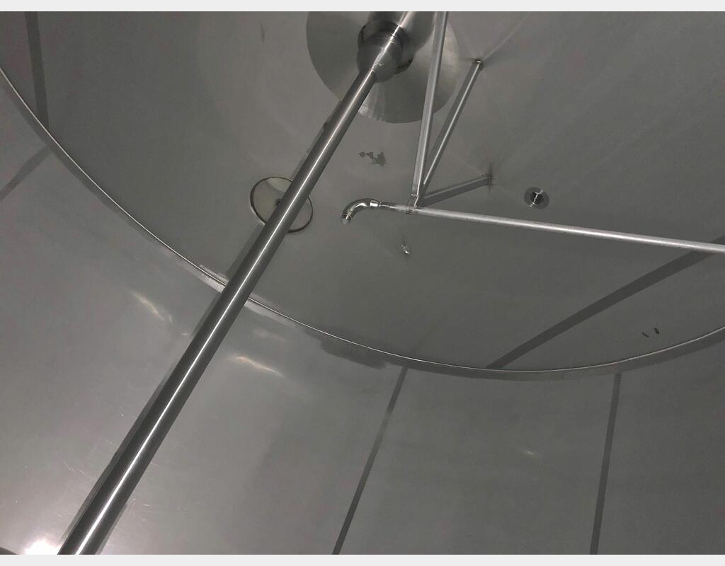 Cuve inox fond conique sur pieds - Agitée
