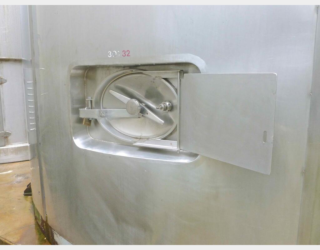 Cuve inox cylindrique verticale agitée - isolée fond plat capacité 1000 hls