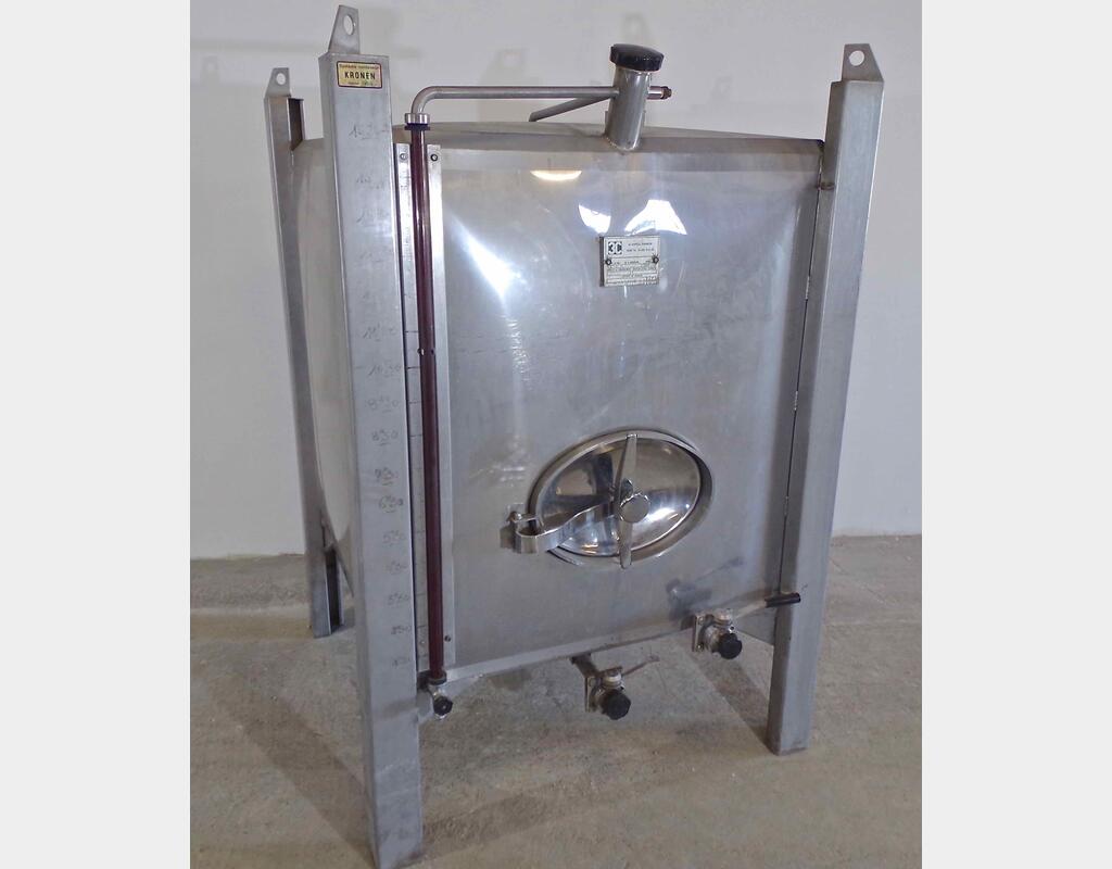 Conteneur INOX rectangulaire - Volume : 1600 litres