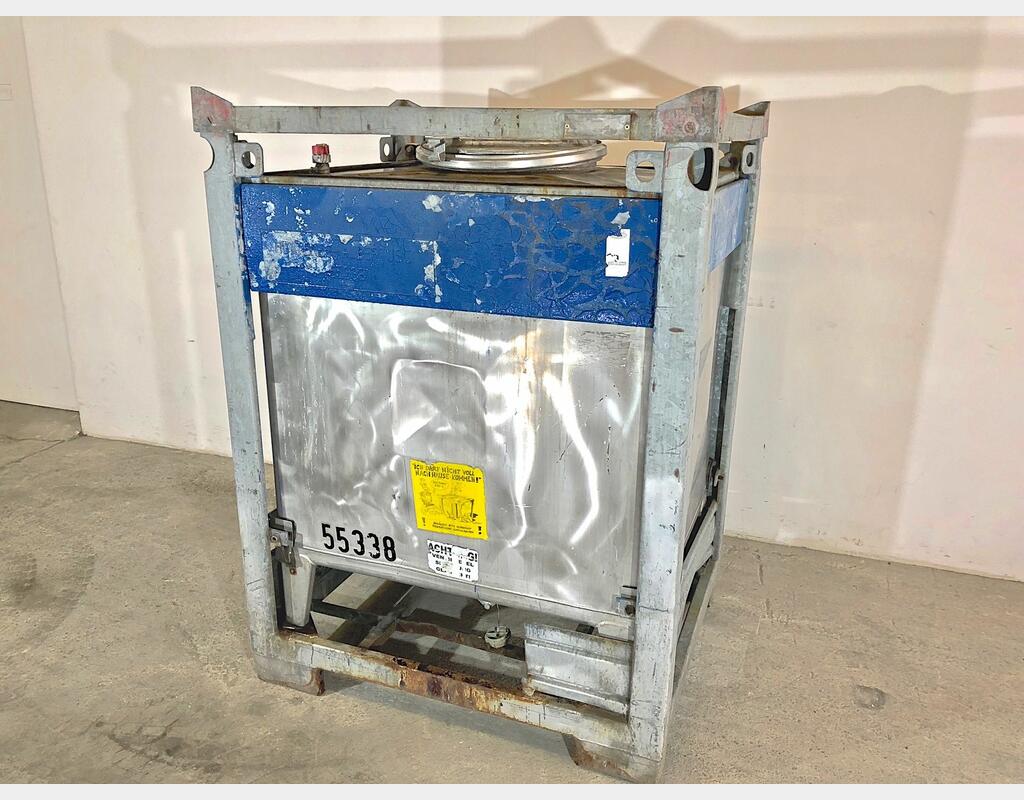 Container INOX 304L sur chassis - Capacité : 1000 litres