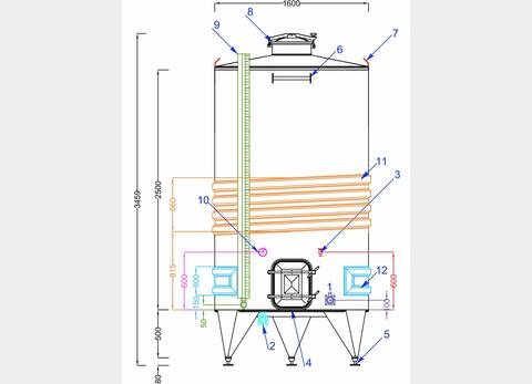 cuve INOX ferm&eacute;e sur pieds de 5200 litres MATERIEL NEUF