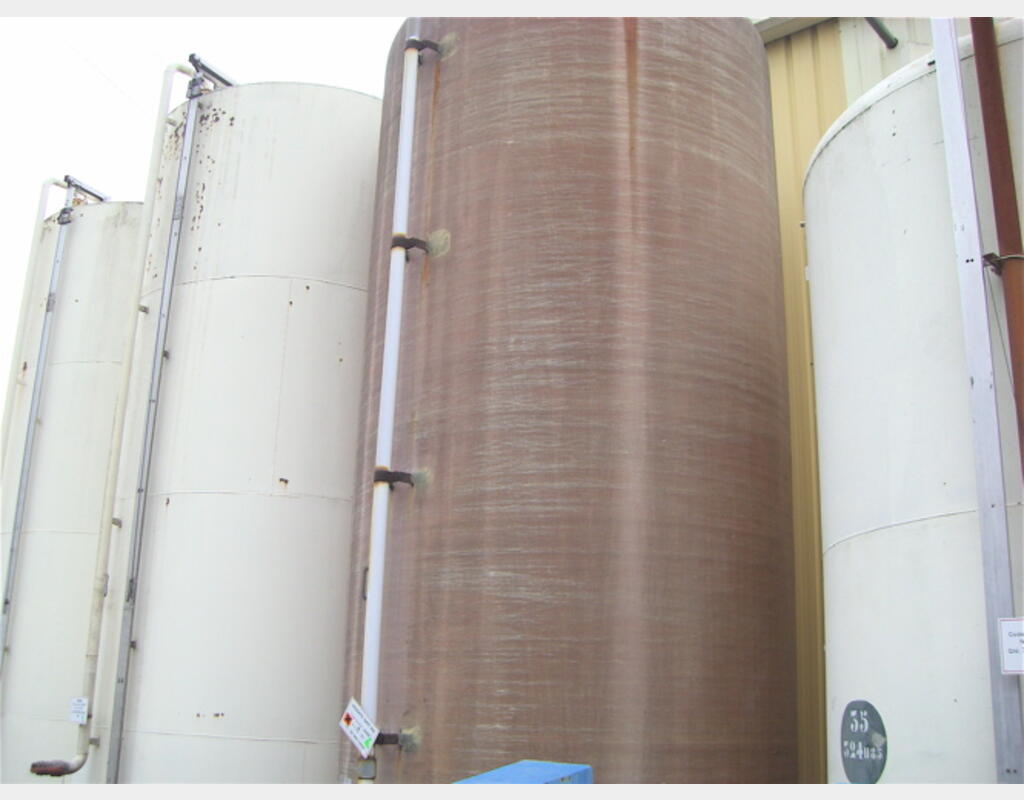 Cuve de stockage POLYESTER, 50000 litres - Fond plat